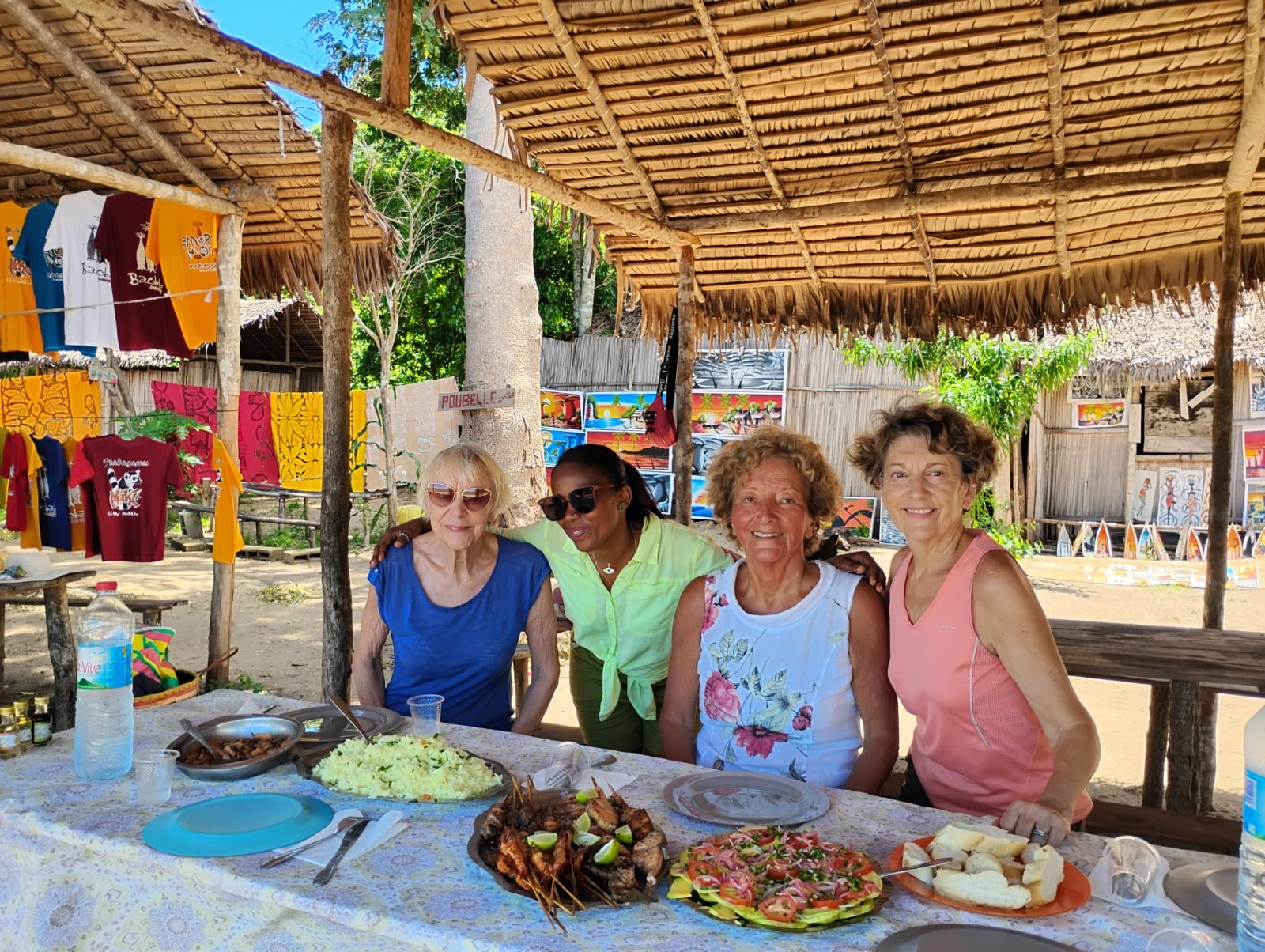 Guests enjoying a local lunch during a tour in Nosy Be